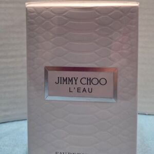 Jimmy Choo L'Eau in Textured White and Silver Box
